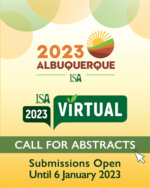 Call for Abstracts for the ISA 2023 Annual International Conference and 2023 Virtual Event